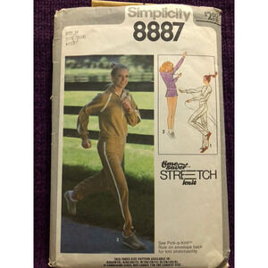 Simplicity sewing pattern  8887 80s track suit sz 10 12